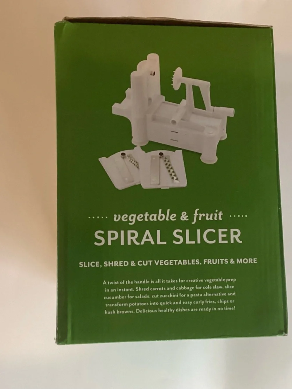 New Sur La Table Spiral Slicer For Vegetables & Fruit Manual Plastic White
